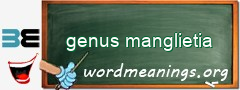 WordMeaning blackboard for genus manglietia